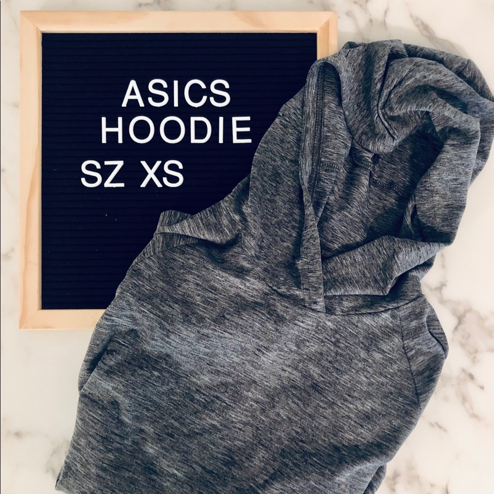 Heathered Asics Hoodie 🖤
